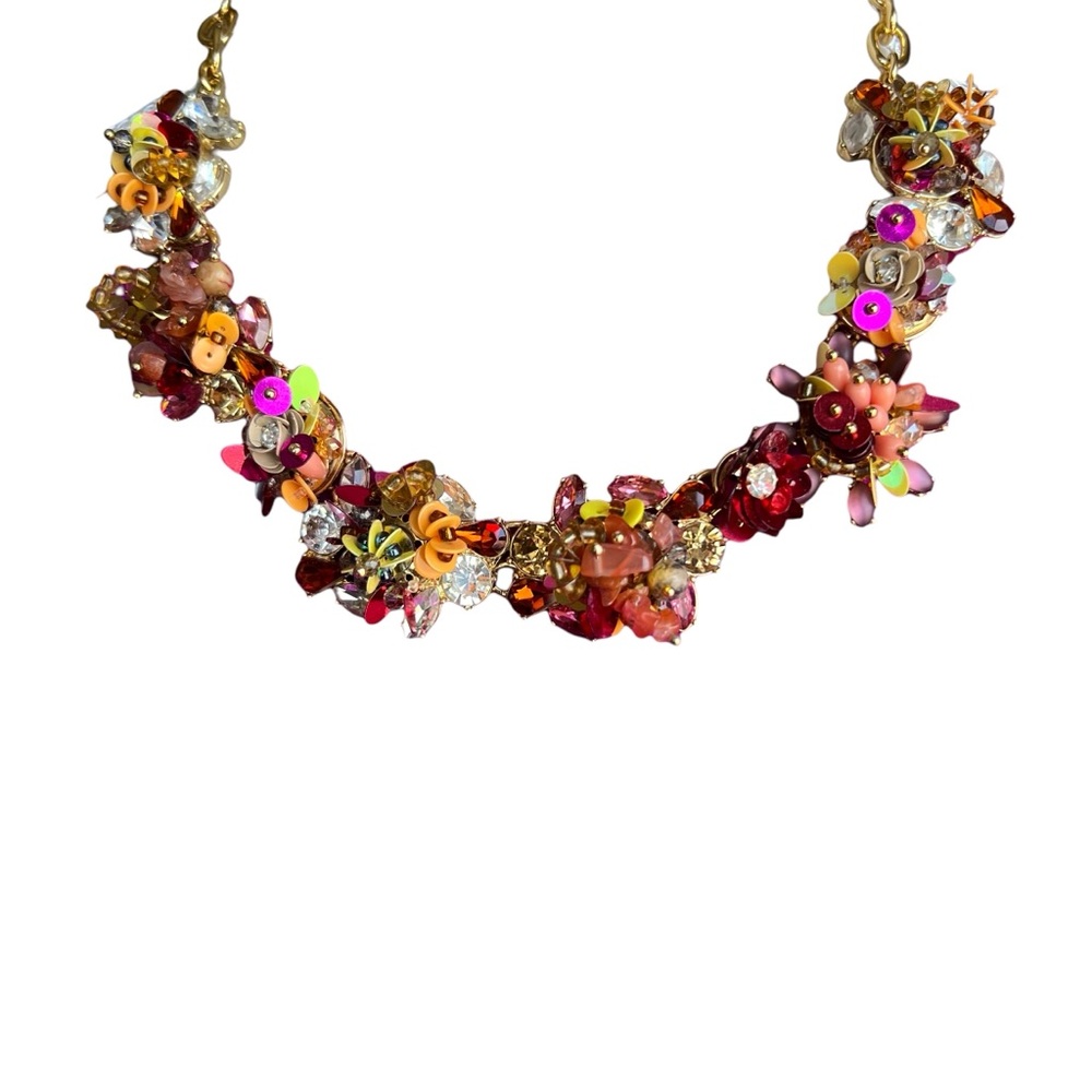Talbots Colorful Mixed Media Statement Necklace - Picture 12 of 16